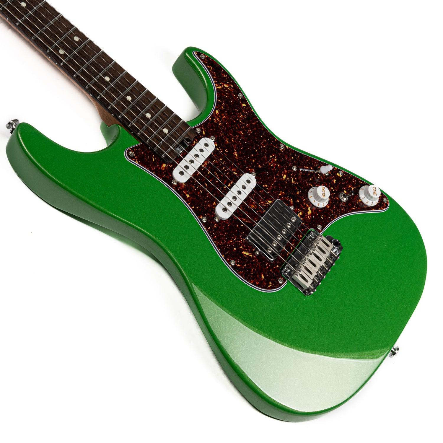 EART Guitars, DMX-9TC, Humbucker 5-Way Switch,1 Tone,1 Volume,1 Mini Switch(10 Tones) Electric Guitar, Pearl Green - Image 6