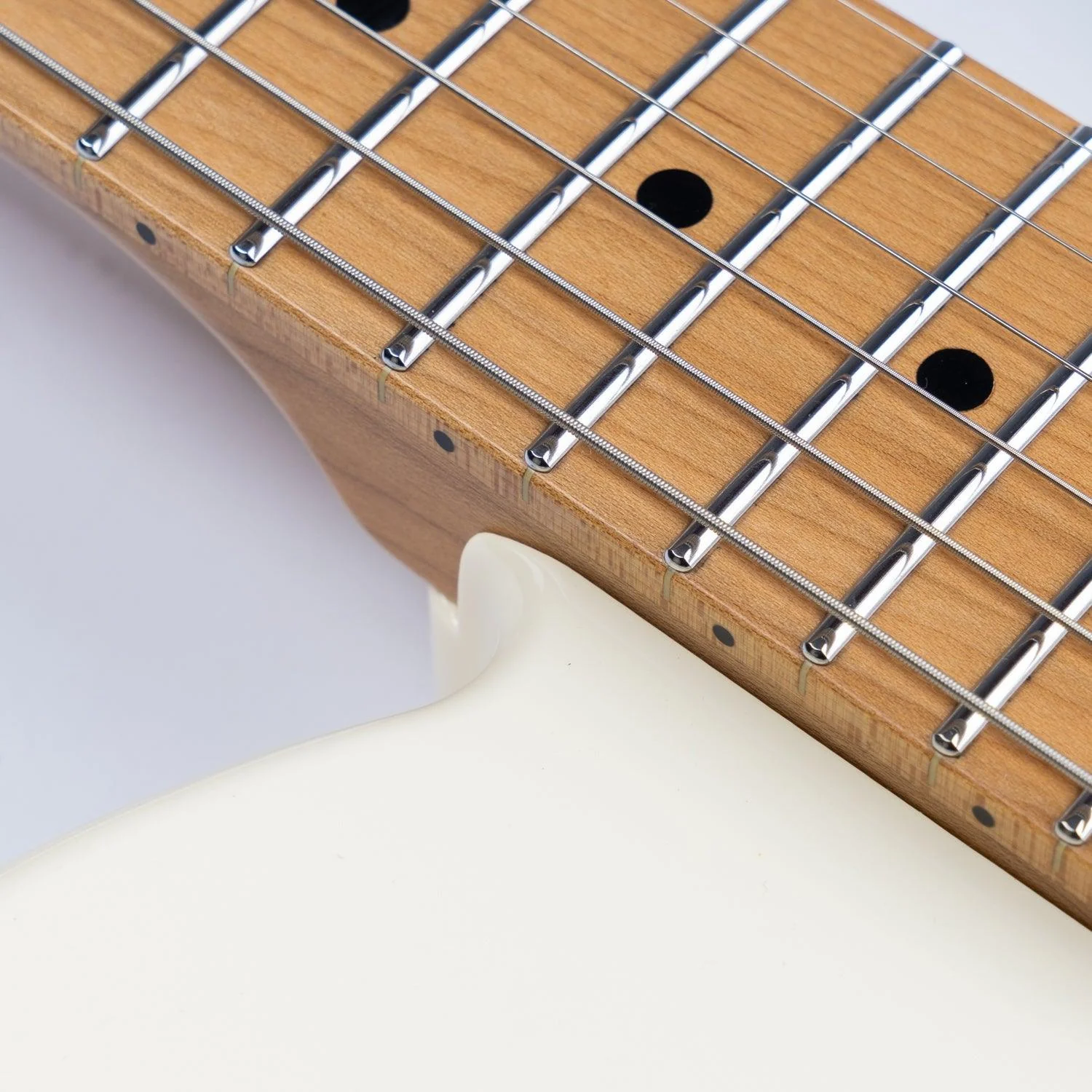 Eart Guitars, TL-380 Tremolo Full Humbucker Pickups with Mini Switch Coil Split Electric Guitars, Cream White - Image 4